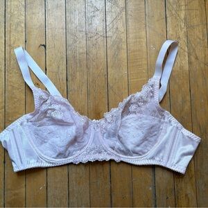 Vintage pink lace bra